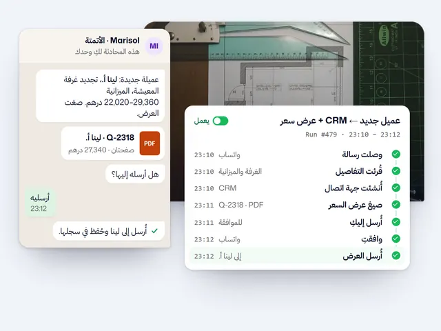 أتمتة الأعمال بالذكاء الاصطناعي: مثال بنشاط خيالي وبيانات تجريبية