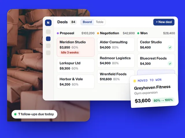 Custom CRM: example with a fictional business and sample data
