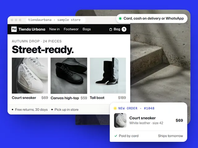 Websites & Online Stores: example with a fictional business and sample data