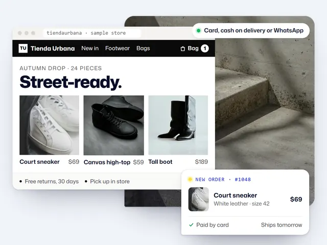 Websites & Online Stores: example with a fictional business and sample data