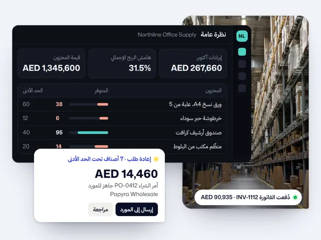 نظام ERP مخصص: مثال بنشاط خيالي وبيانات تجريبية