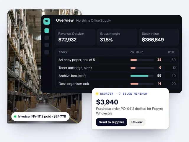Custom ERP: example with a fictional business and sample data