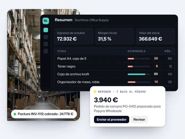 ERP a medida: ejemplo con un negocio ficticio y datos de ejemplo
